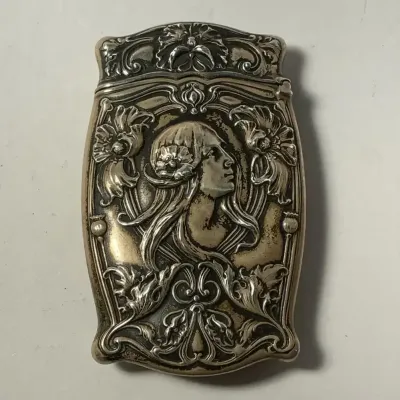 Gorham Art Nouveau Sterling Silver Match Safe (24.23 Grams)