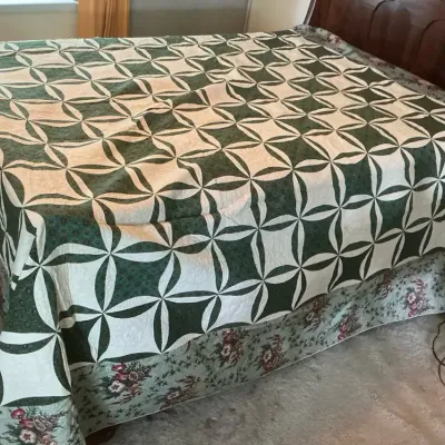 Vintage Robbing Peter to Pay Paul Fully Hand Stitched Quilt