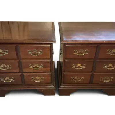 Two 3 Drawer Nightstands (16.5 x 22 x 22)