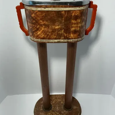 Russakov Co “Smoke Master” Bakelite Art Deco Standing Ash Tray (4 x 9 x 20.5)