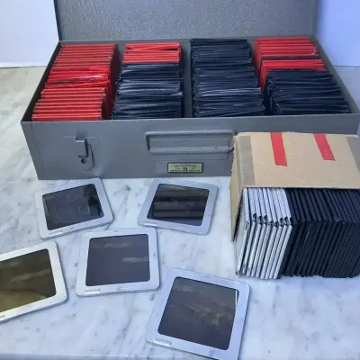 Large set Of Glass Slides Including The Eisenhower Parade 