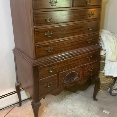 Queen Anne Style Highboy Chest of Drawers