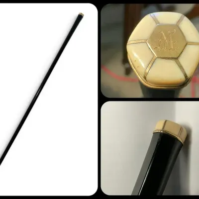 14k Gold Monogrammed Cane Top (36 Inch)