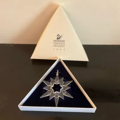 1997 Swarovski Crystal Snowflake Christmas Ornament