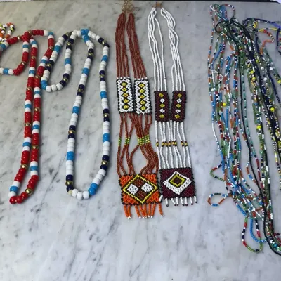 Natural Stone And Glass Bead Necklaces 