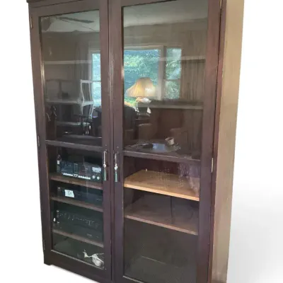 Large Glass Door Cabinet (15 x 52 x 77)