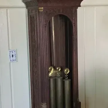 Whittington And Westminster Chimes Antique Carved Tube Grandfather Clock 