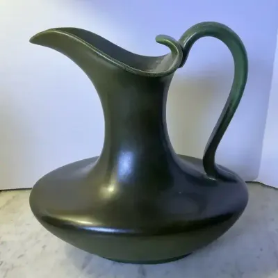 Hampshire Matte Green Handled Ewer 