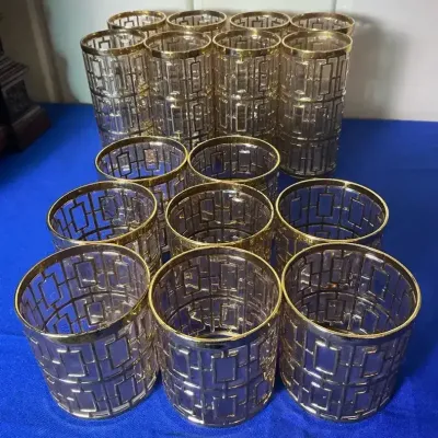 16pc MCM Imperial Glass Shoji Glasses Tall And Tumbler 