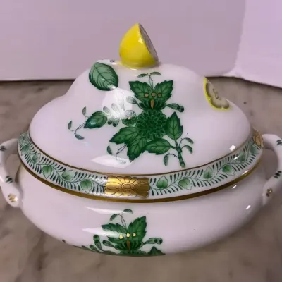 Herend Porcelain Mini Tureen Chinese bouquet Pattern 