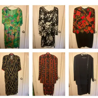 Vintage Women’s Dresses, Skits, And Blouse