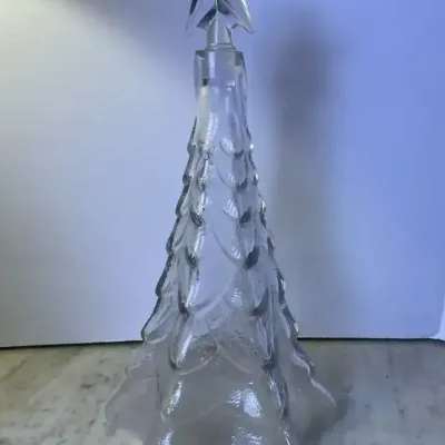 Christmas Tree Clear Decanter Bottle 