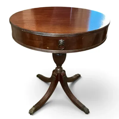Claw Foot Drum Table (26 x 28.5)