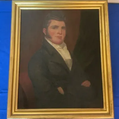 1817 Stuart Gaither by Jacob Eicholtz Oil Portrait Copied In 1941