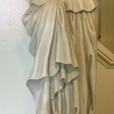 French Pleurant Cast Resin Garden Statue 23"h