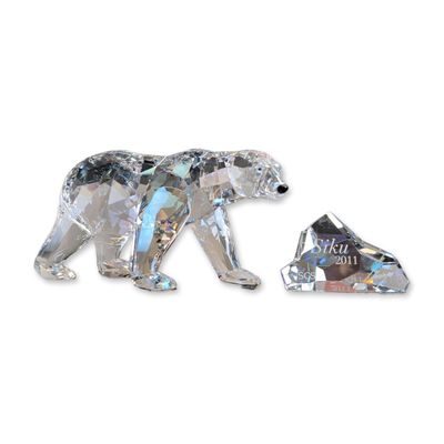 Swarovski 2011 SCS Crystal Siku Polar Bear w/ Plaque & COA
