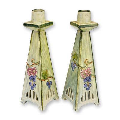 Pair of Weller Klyro Candleholders