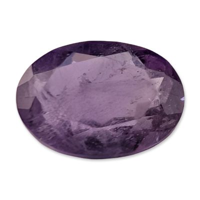 Faceted Oval Lavender-Purple Amethyst Gemstone