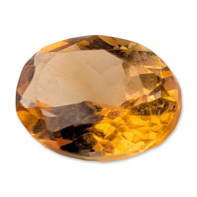 Oval Faceted Honey-Yellow Loose Citrine Gemstone
