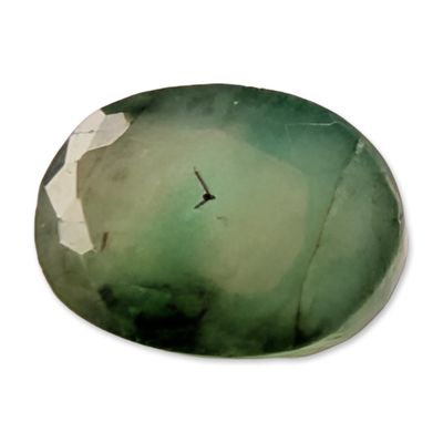 Oval Faceted Green Emerald Gemstone