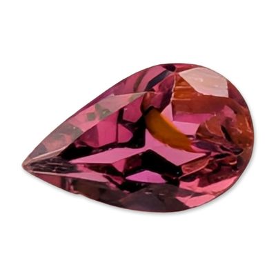 Pear Cut Reddish Pink Tourmaline Gemstone