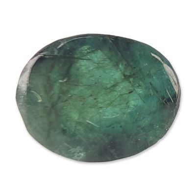 Oval Faceted Green Emerald Gemstone
