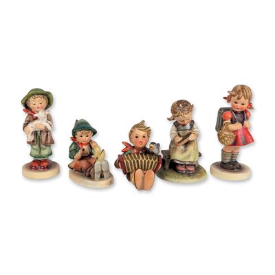 5pc Goebel Hummel Earthenware Figurines