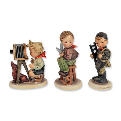 3pc Goebel Hummel Earthenware Figurines