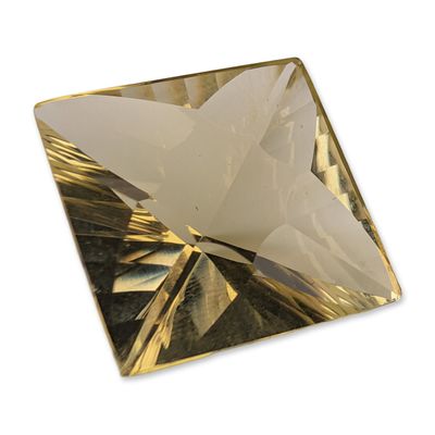 Loose Square Fantasy Cut Yellow Citrine Gemstone