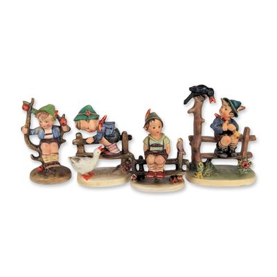 4pc Goebel Hummel Earthenware Figurines