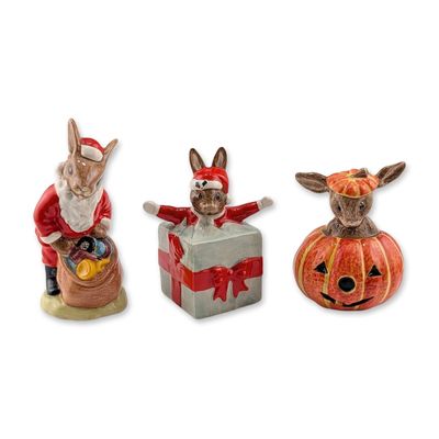 Three Royal Doulton Holiday Bunnykins Figurines - DB17, DB132 & DB146