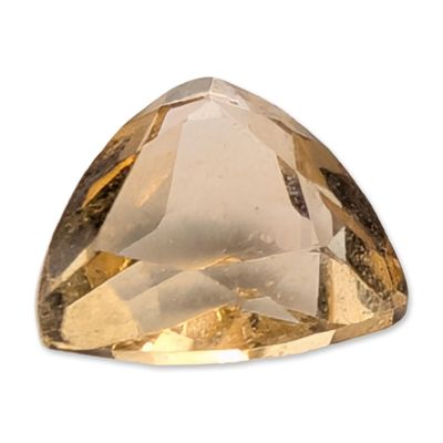 Trillion Cut Pale Yellow Citrine Gemstone