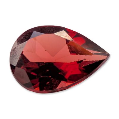 Pear Cut Faceted Red Garnet Gemstone