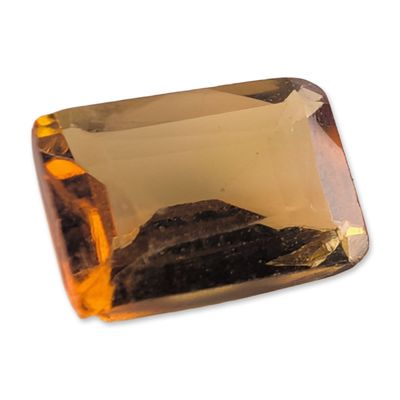 Emerald Cut Yellowish-Brown Loose Gemstone