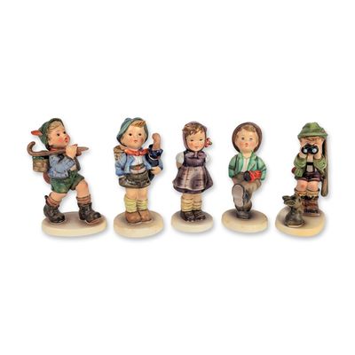 5pc Goebel Hummel Earthenware Figurines