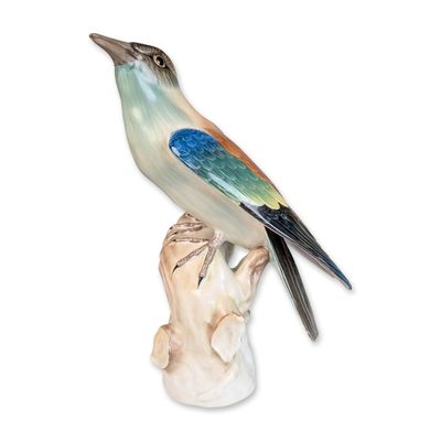 Herend Porcelain European Roller Bird Figurine