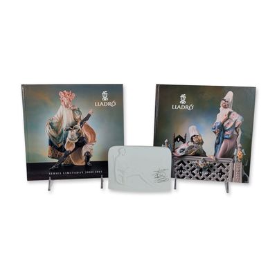 3pc Lladro Charter Member Plaque and Hardcover Catalogs