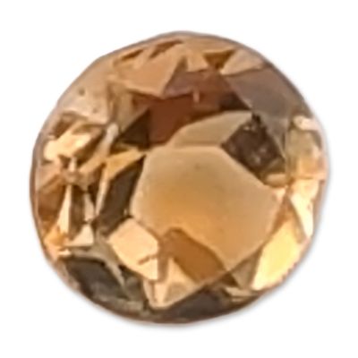 Round Brilliant Cut Honey Yellow Citrine Gemstone