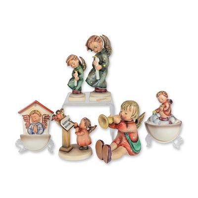 6pc Goebel Hummel Angel Earthenware Figurines