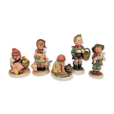 5pc Goebel Hummel Earthenware Figurines