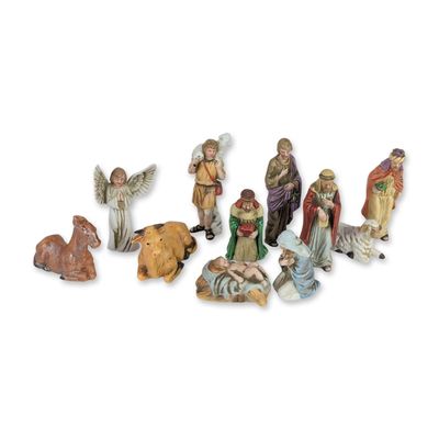 11pc United China & Glass Company Nativity Figures Ceramic Figurines