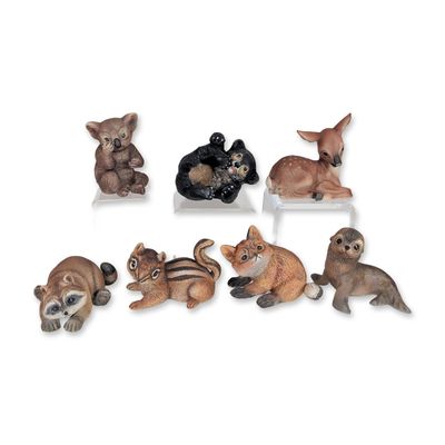7pc River Shore Baby Animals Collection Porcelain Figurines