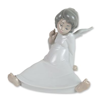 Lladro Spanish Glazed Porcelain Cherub Figurine 4962