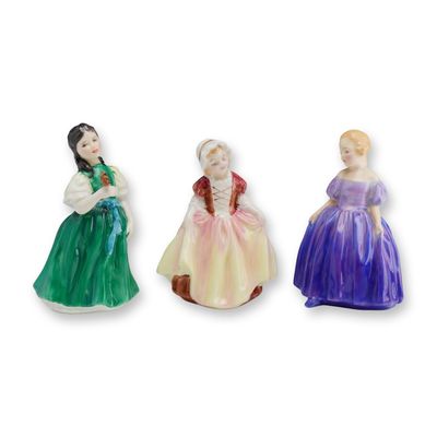 Royal Doulton Figurines, Francine HN2422, Dinky Do HN2120, and Marie HN1370