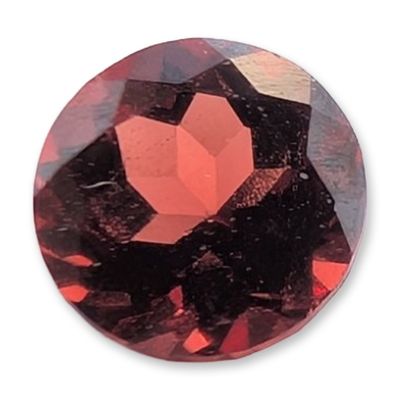 Round Faceted Red Garnet Gemstone