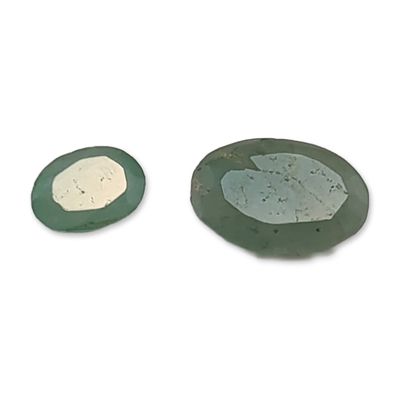 2pc Loose Oval Faceted Emeralds