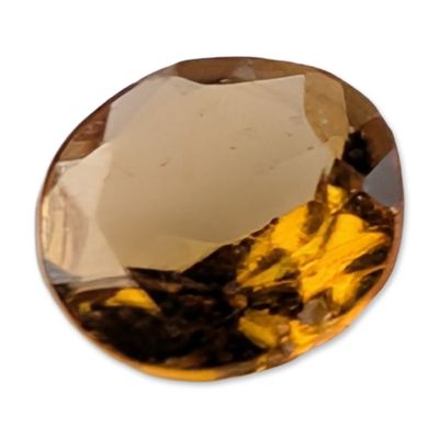 Oval Faceted Golden Yellow Gemstone