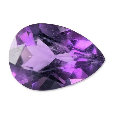 Faceted Pear Cut Purple Amethyst