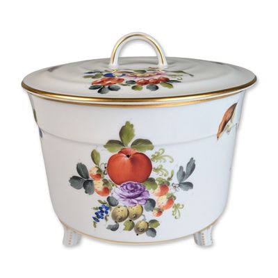 Herend Hungary Porcelain Lidded Tripod Jar