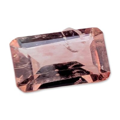 Bicolor Pink and Yellow Emerald Cut Stone